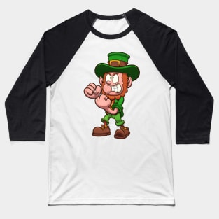 Angry Leprechaun Ready To Fight Baseball T-Shirt